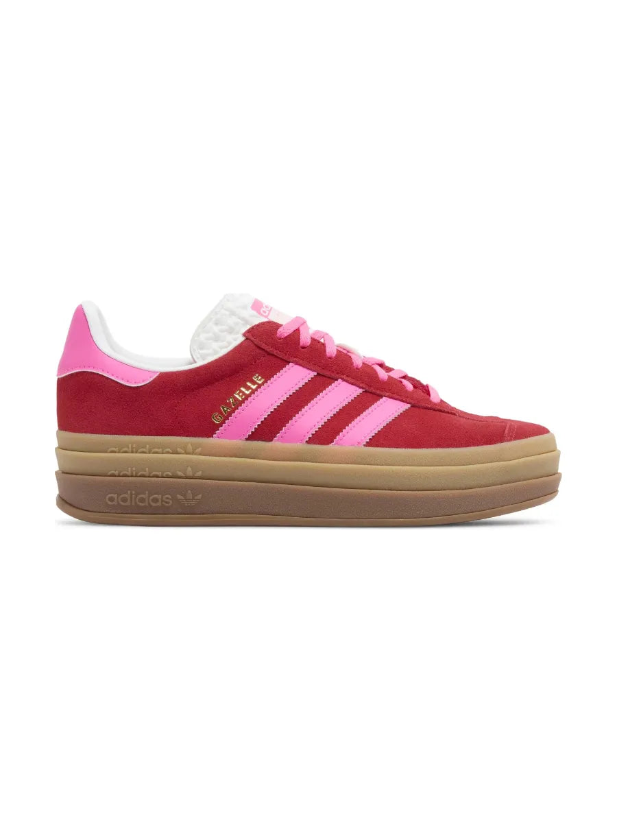 Wmns Gazelle Bold 'Collegiate Red Lucid Pink'